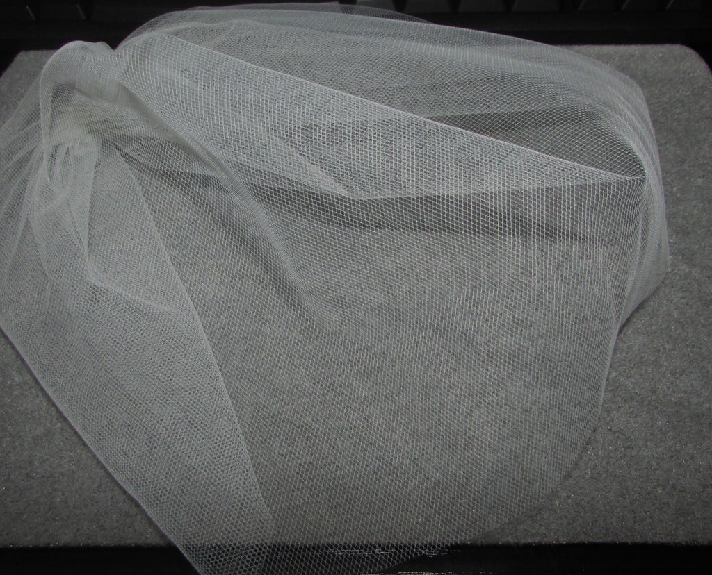 Birdcage veil wedding veil Ivory or Pale Ivory plain Illusion tulle veil. 12 inch full face