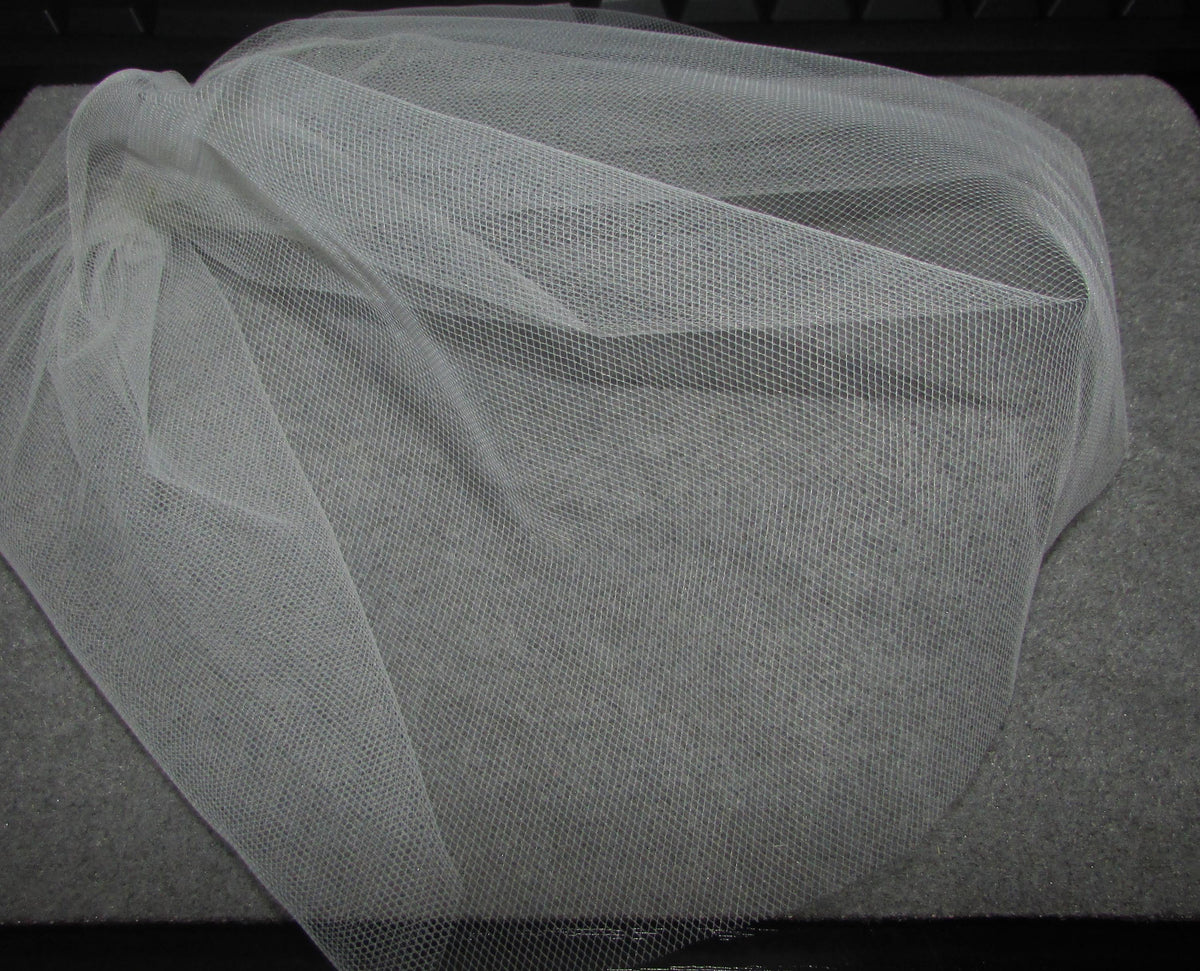 Birdcage veil wedding veil Ivory or Pale Ivory plain Illusion tulle veil. 12 inch full face