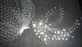 Birdcage veil wedding veil Ivory detachable Diamante cascade comb.
