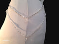 Crystal Teardrop Shoulder Chain Epaulettes | Handmade Bridal Arm Chains | Silver Wedding Dress Jewellery
